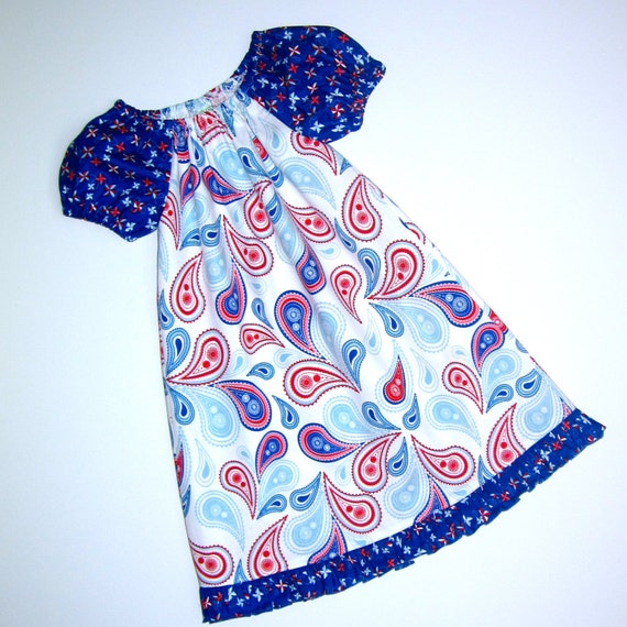Peasant dress Summer Paisley Available sizes 12 by valeriya