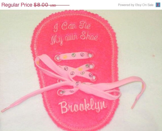 EASTER SALE Girls Felt Personalized Learn to Tie Your Shoe Great Educational learning toy Il_570xn