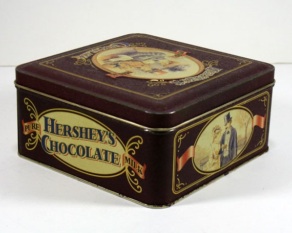 Vintage Hershey's Pure Milk Chocolate Tin Box by MysticLily