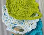 Soap Saver Washcloths Set of 3 ecofriendly handmade crocheted Cotton guest gift bath accent favor stocking stuffer housewarming