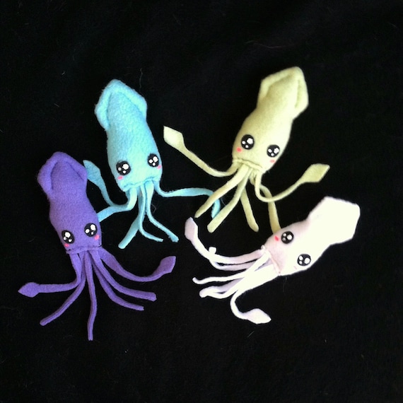 kawaii squid plush