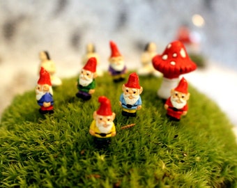 Gnome-Miniature gnomes-Yoga Girl-Teeny Tiny Garden gnome-Wee fairy garden gnomes-6 colors to choose from-1/2" without post