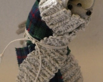Homeless Felt Mouse soft sculpture decoration