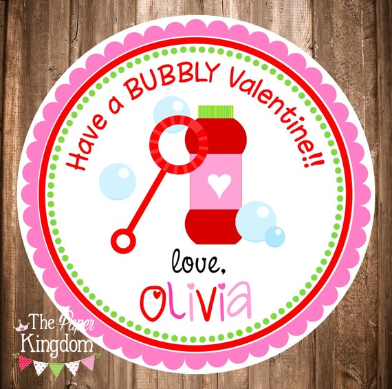 Valentine S Day Bubble Gift Tags Printable