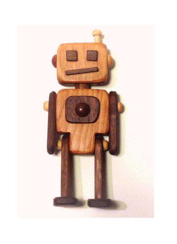 Wooden Robot action figure
