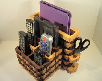 Tablet, LapTop, 6 TV Remote Organizer Handmade