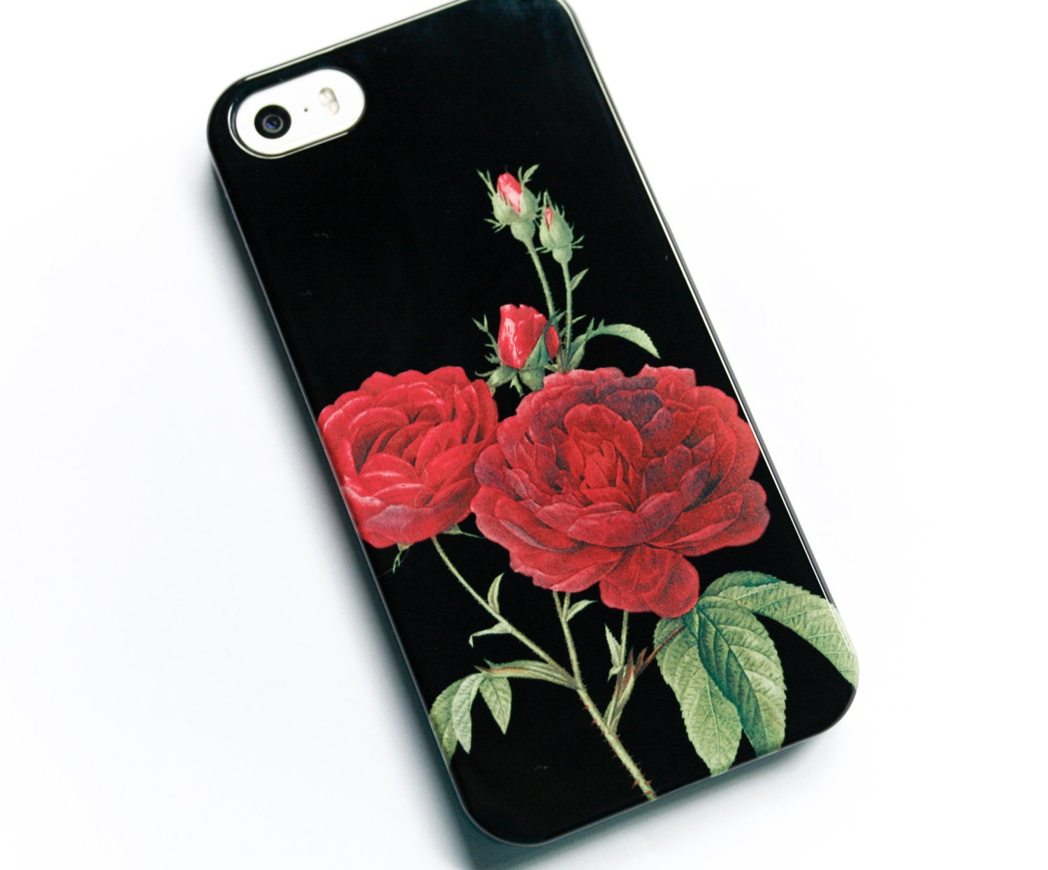 Floral Phone Case iPhone 6 Case Red Rose iPhone 5S Case