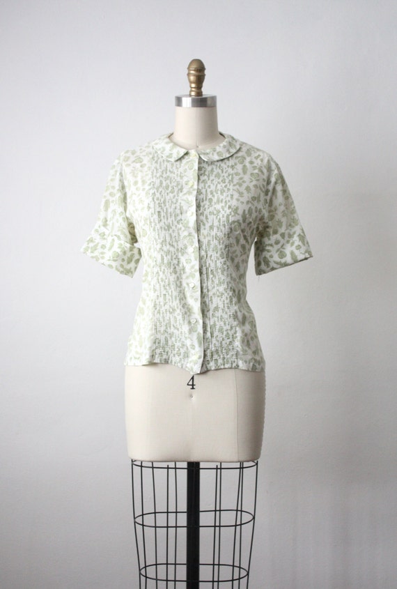 farmers market blouse / 1950s cotton blouse