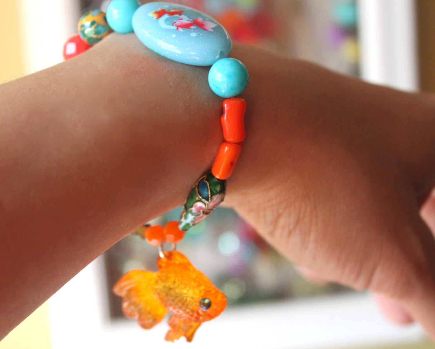 Koi Fish Charm Bracelet Fish Bracelet Fish Jewelry Koi