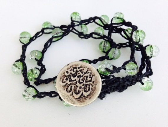 Crochet Beaded Wrap Bracelet or Necklace