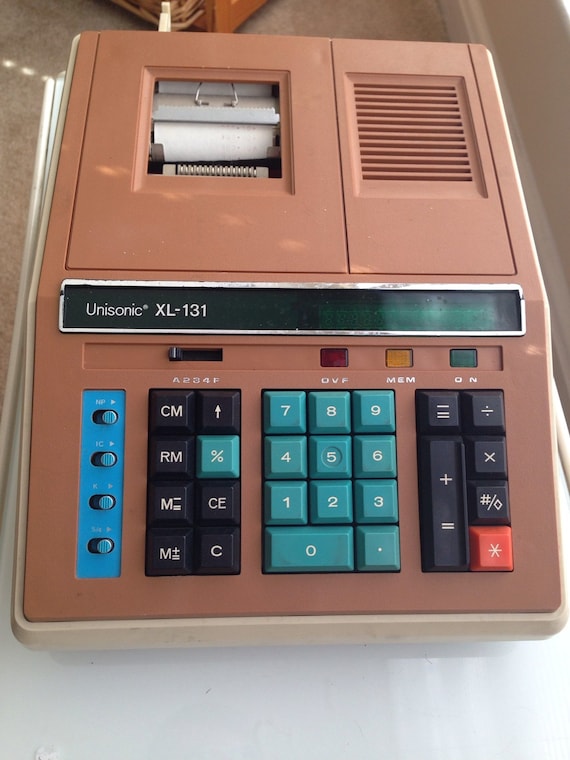Vintage Electronic Printing Calculator by elitasvintage on Etsy