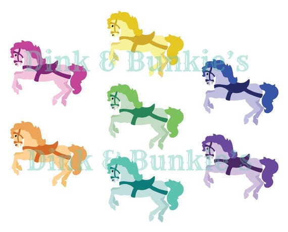 rainbow horse clip art - photo #17