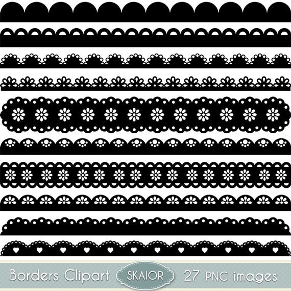 Scalloped Borders Clipart Lace Borders Clip Art Ribbons Punch
