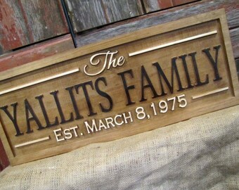 Personalized Family Name Signs unique wedding gifts for couple custom CARVED 3D Wood Sign Last name Established lovejoystore custom signs