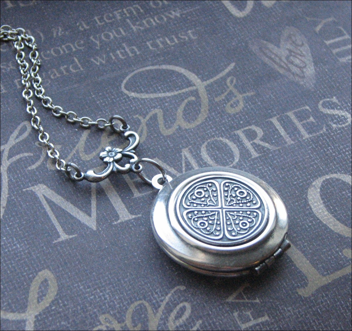 Celtic Locket Necklace Celtic Knot Jewelry by TheEnchantedLocket