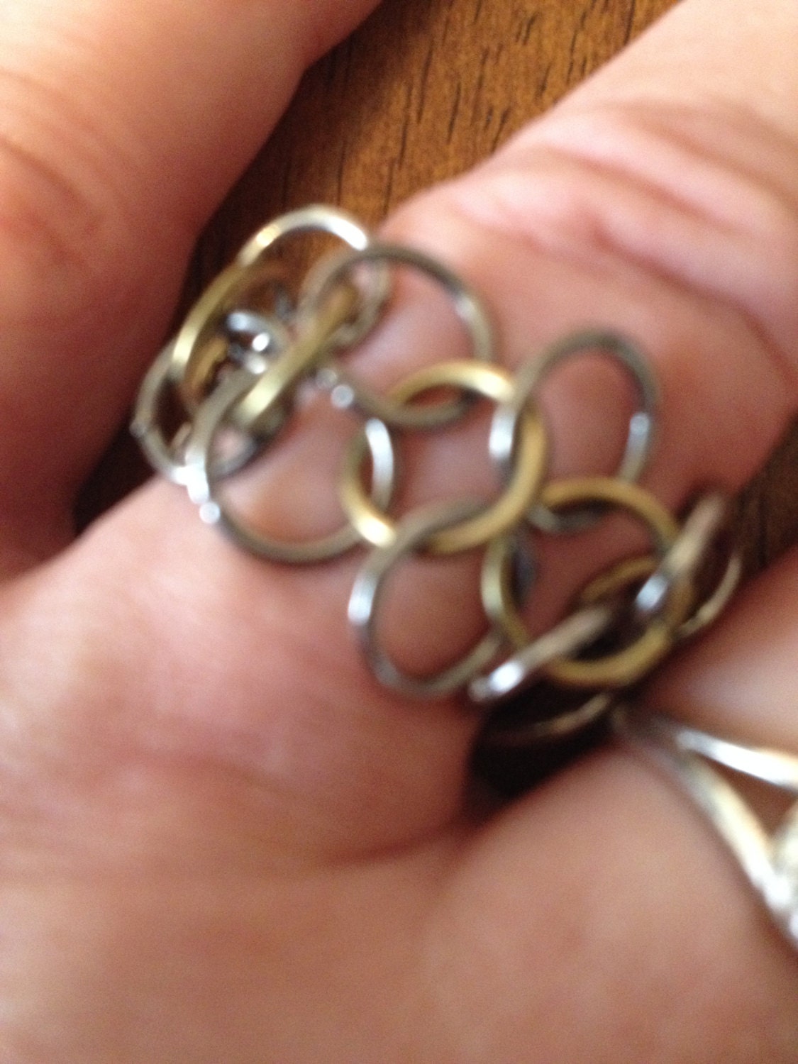 Beatiful Handmade Chainmail RingSize 7 1/2 by BelieveTheMagic