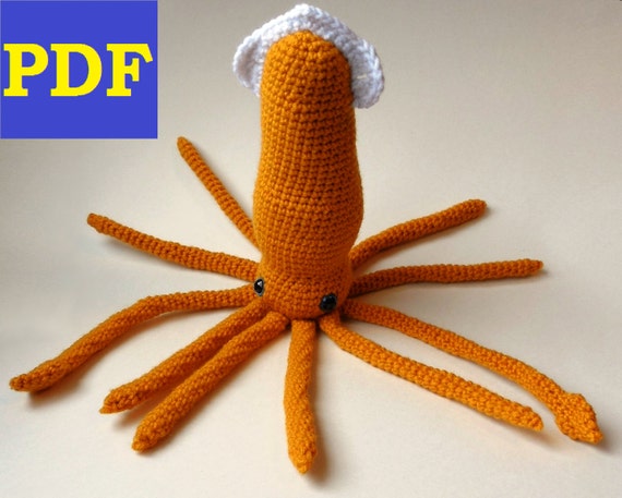 pattern octopus crochet realistic Patterns: Crochet PATTERN Animal Realistic Squid Amigurumi Amigurumi