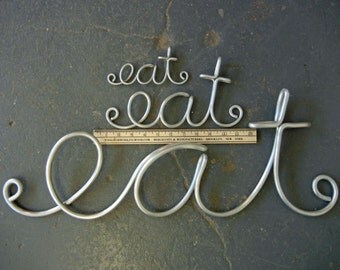eat- aluminum metal sign now in 3 sizes!