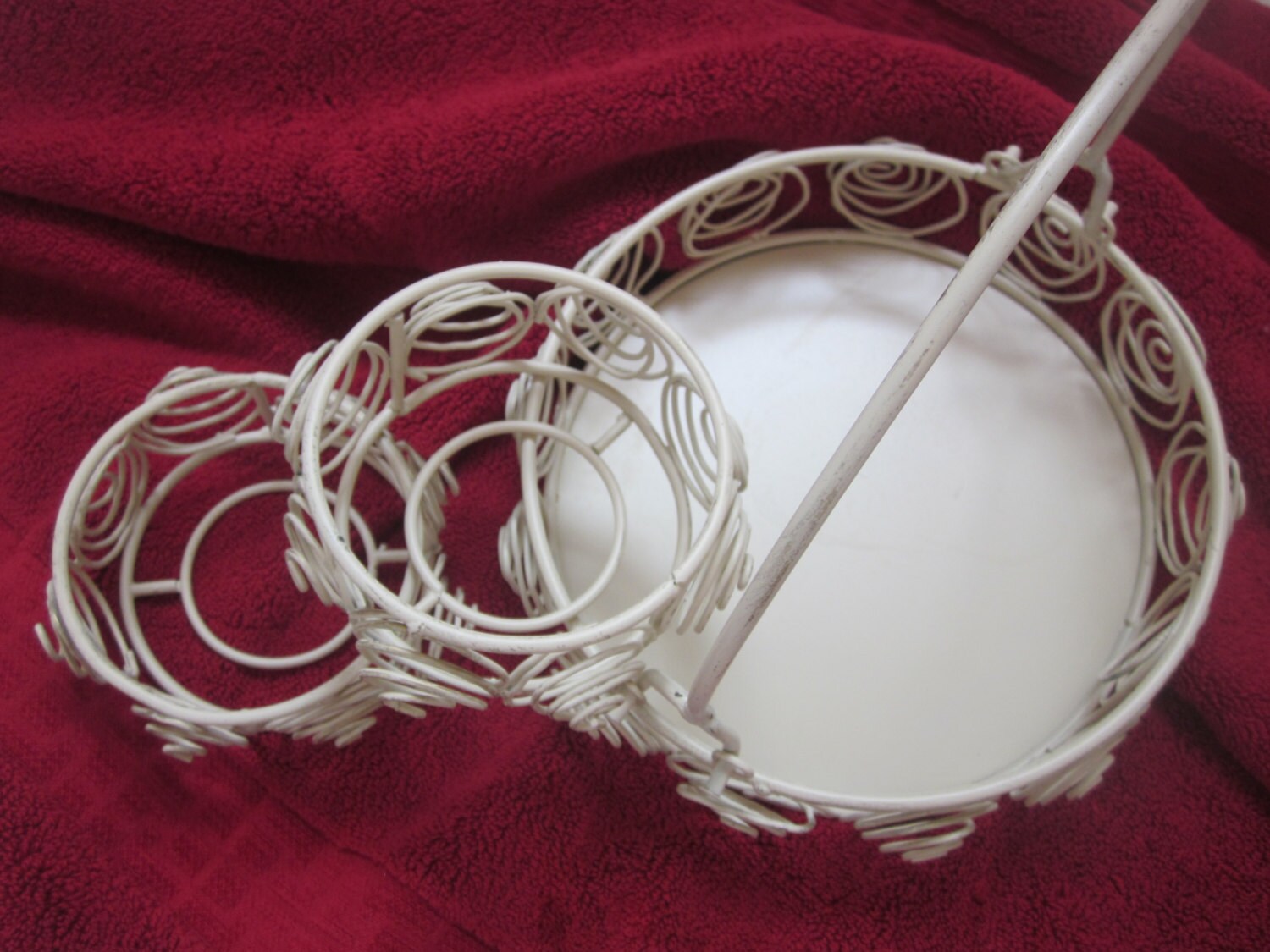 GARDEN BASKET SET Candle Holders And Basket Rubber by ItseeBitsee