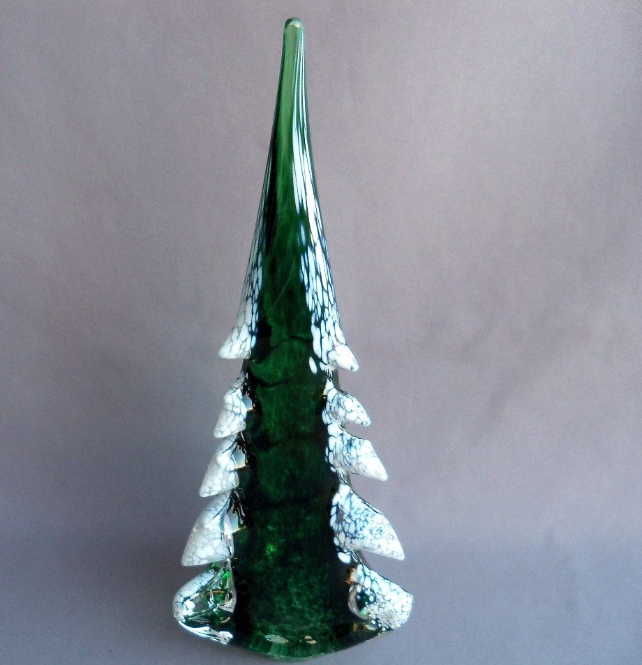 hand blown art glass christmas tree large hand blown art glass christmas tree large