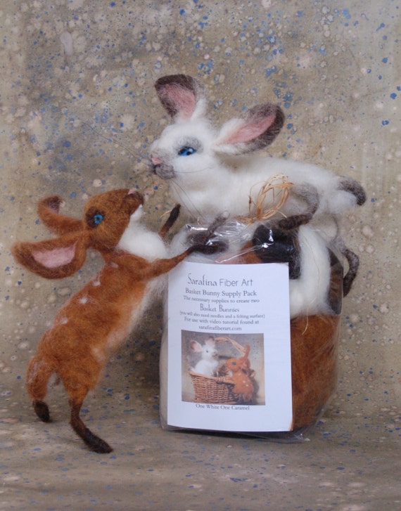 Sarafina Needle Felting Kit Basket Bunny Supply Pack To