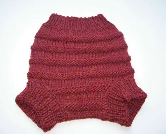 Hand Knitted Wool Cloth Diaper Cover Soaker Wool Nappy Cover
