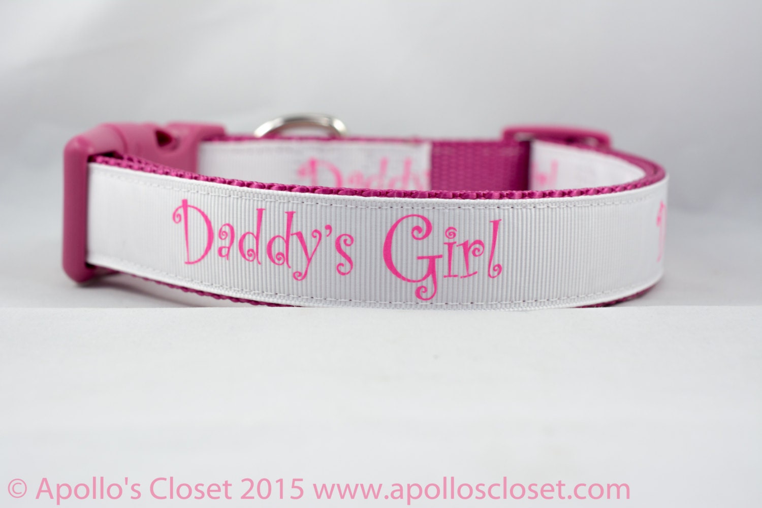 Daddy's Girl Dog Collar 1 inch wide buckle or by Apolloscloset
