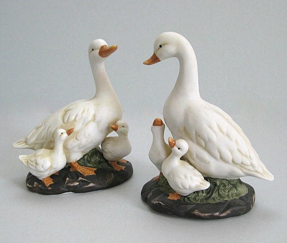 ceramic white bird figurine