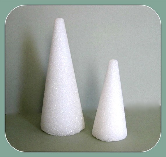 styrofoam forms cone Styrofoam Tree afloralaffair 6 Craft or 2 Foam 9 Etsy by Cones on