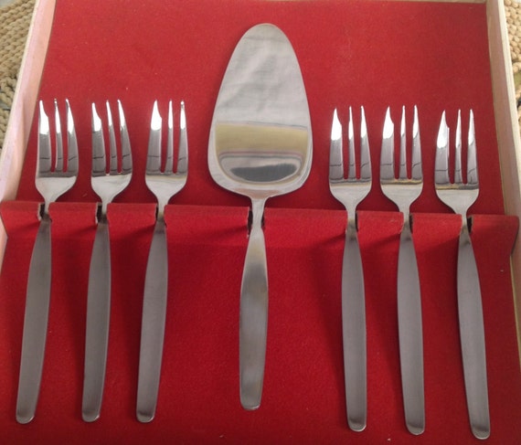 Vintage German ROSTFREI Stainless Steel Flatware 7 Piece