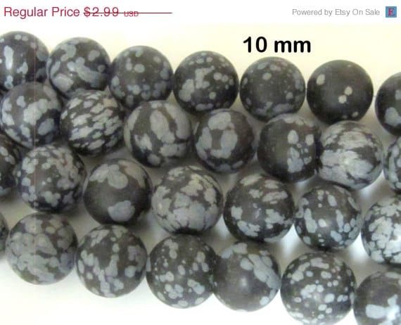 15 % Sale 10 mm size black white spotted Jasper by Nepalbeadshop