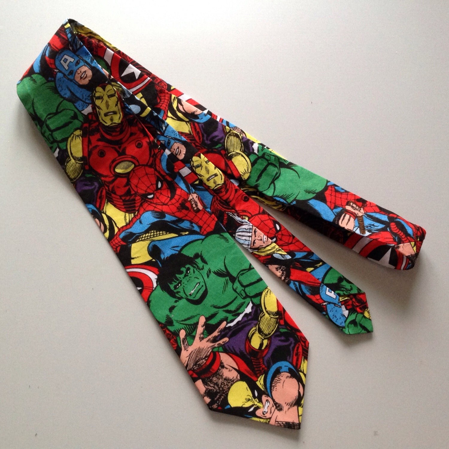 Ready to ship Superhero Ties Men's Necktie avengers