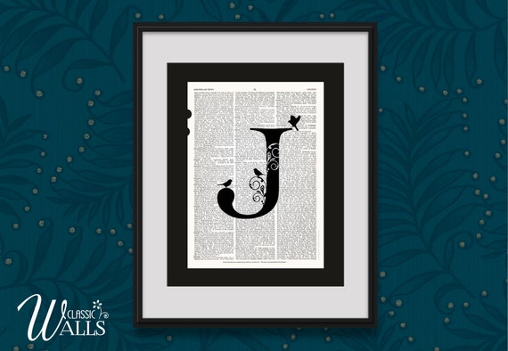 Vintage letter j surname