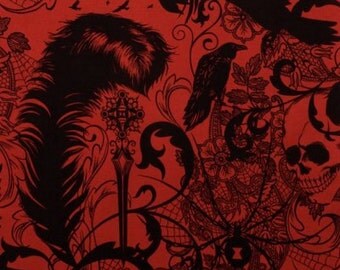 After Dark Skulls and Crows -Alexander Henry 1 Yard Fabric