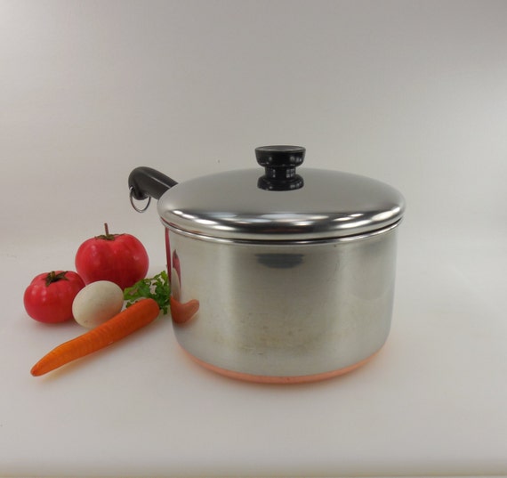 Revere Ware Large 4 Qt Quart Saucepan Pot with by oldetymestore