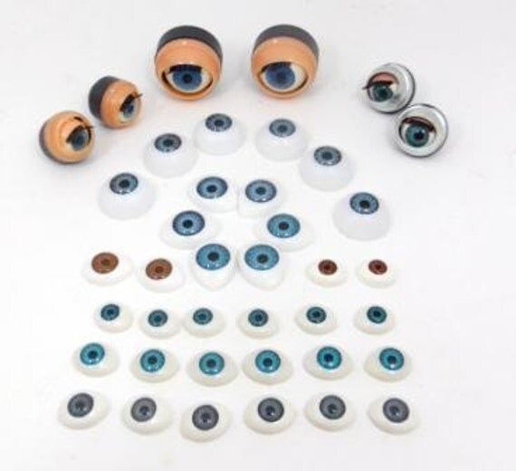 40Pcs. 20 pairs doll eyes repair parts 8X11mm 22mm Mix