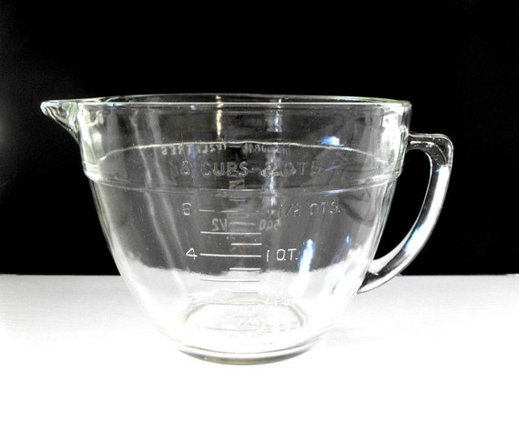 Vintage Large 8 Cup Clear Glass Measuring Cup Anchor Hocking