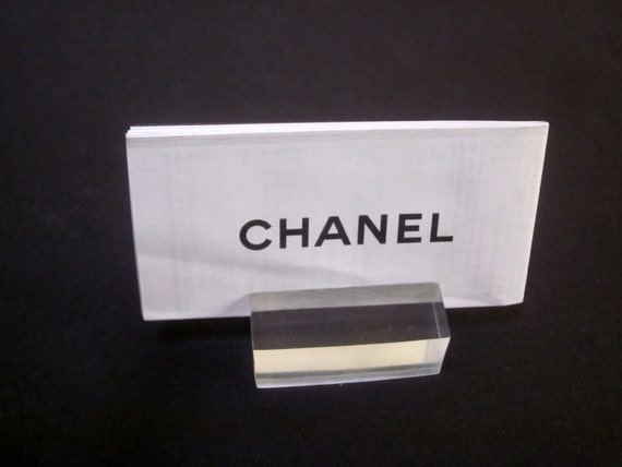 LUCITE Desk BUSINESS CARD Or Place Card Holder Or Sign