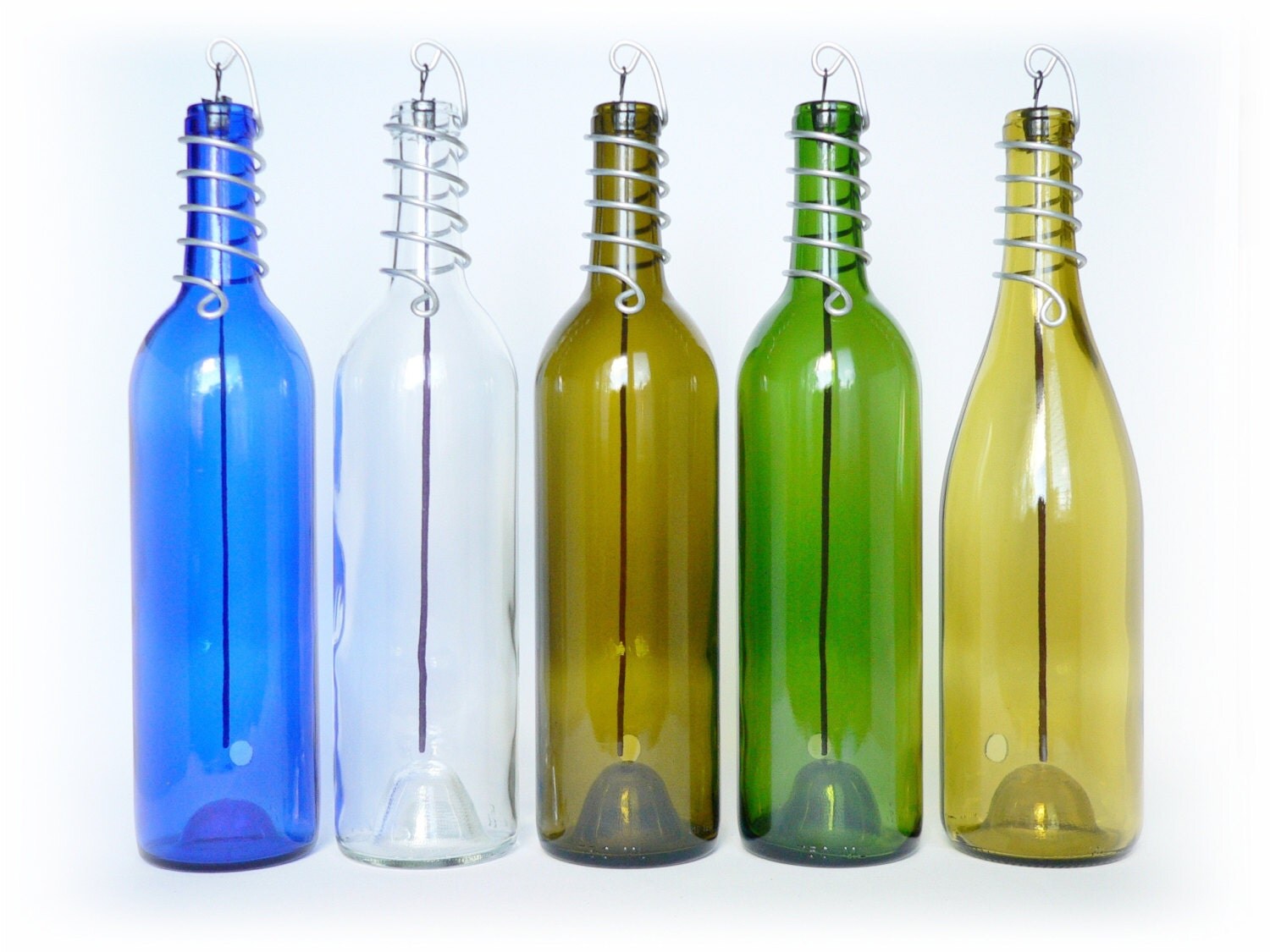Wine Bottle Stick Incense Burner Clear Glass Punted by BoMoLuTra
