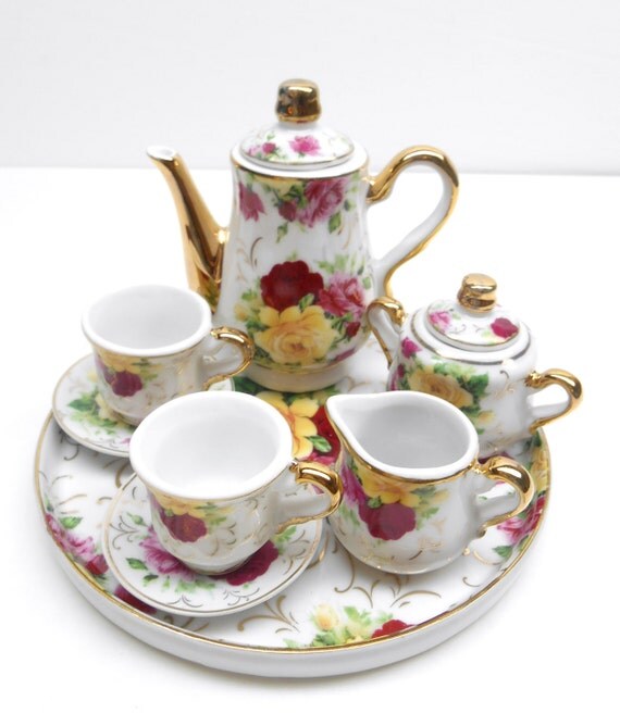 Vintage Adeline Miniature Tea Set