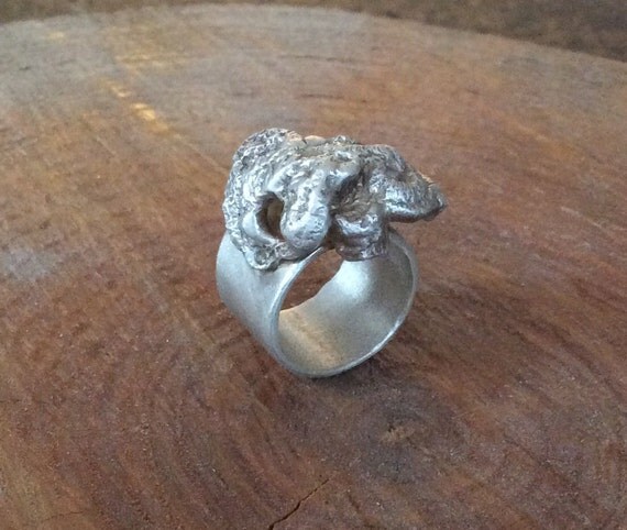 Solid Sterling Silver Rugged Nugget Ring