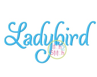 Ladybird Embroidery Font 1.0", 1.5", 2.0:", & 2.5", Letters and numbers in four sizes, INSTANT DOWNLOAD now available