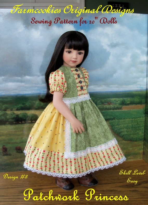 PDF SEWING PATTERN for 20" Maru & Friends or 18" American Girl Dolls / Patchwork Princess