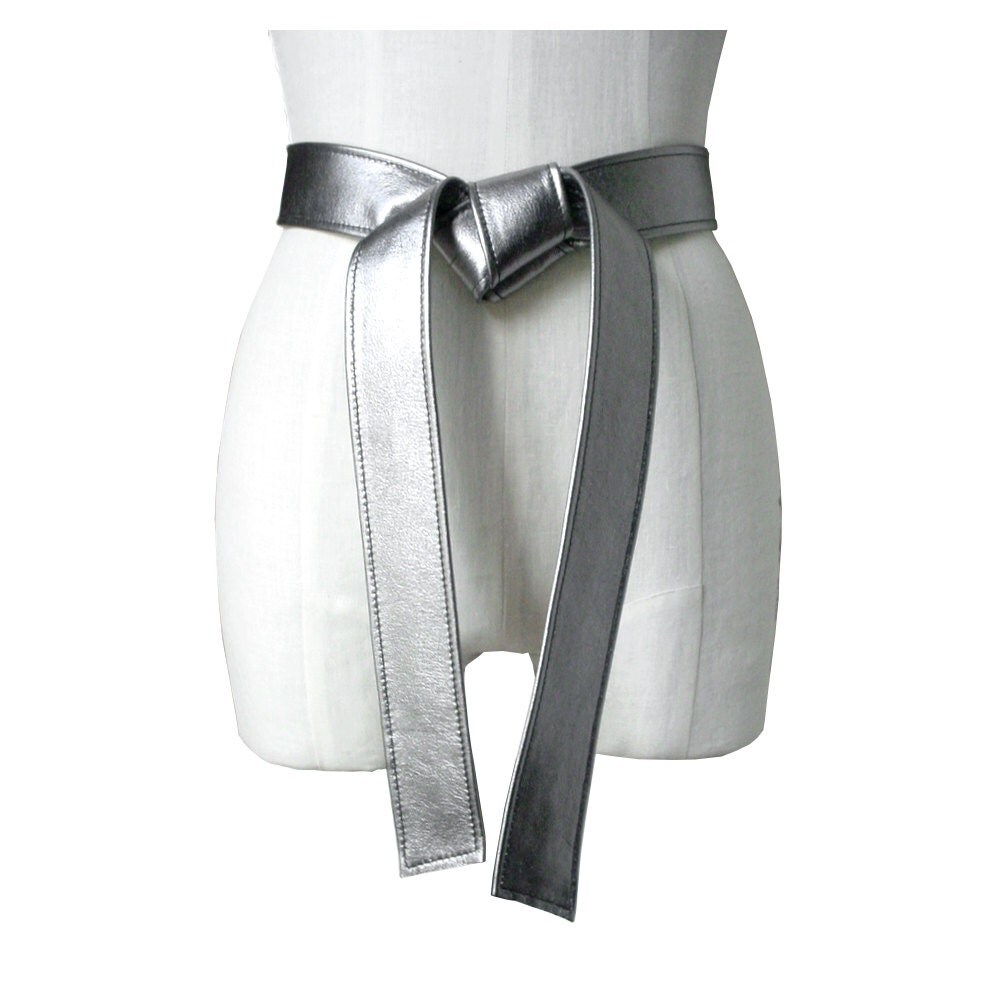 Soft leather coat tie belt leather replacement belt Womens