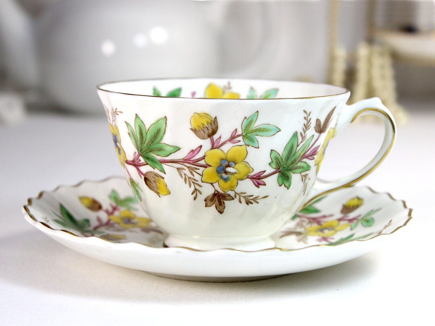 Royal Doulton Chatsworth Tea Cup and Saucer by TheVintageTeacup