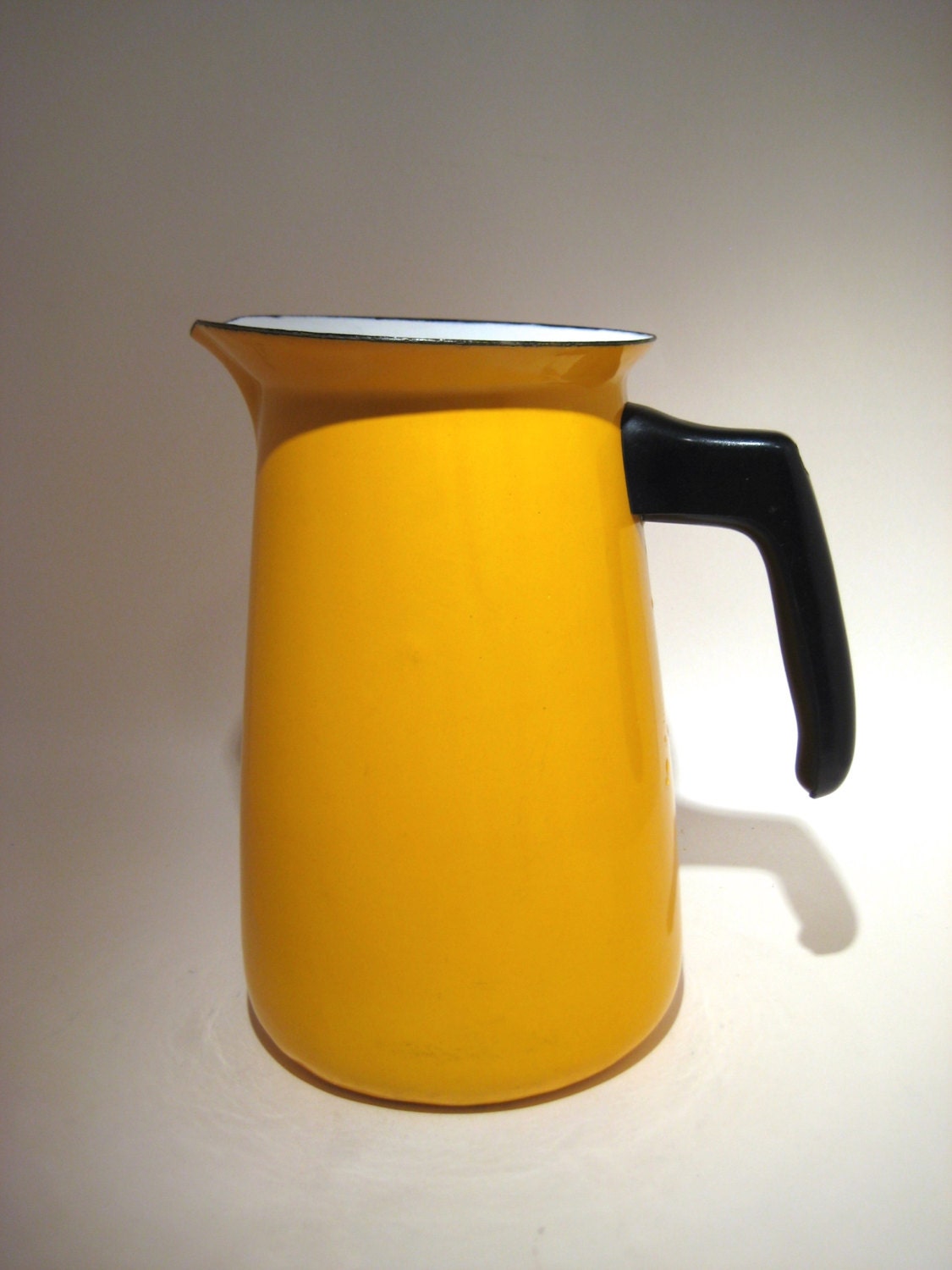 Bright Yellow Enamel Pitcher Haute Juice