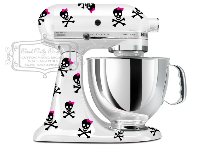 Kitchen mixer vinyl decal set 30 piece decal by GoodGollyGraphics