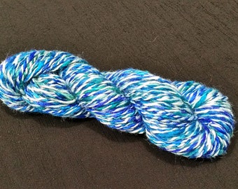 Soy Silk Yarn - Natural White, Turquoise and Spearment Green