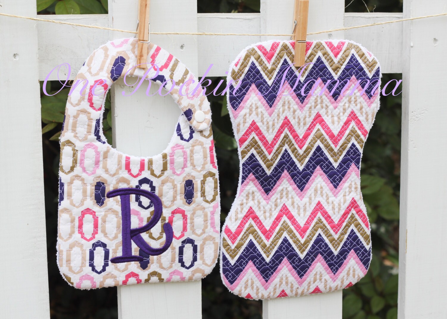 7x12 180mm x 300mm Quilted Bib Burp Cloth In The Hoop