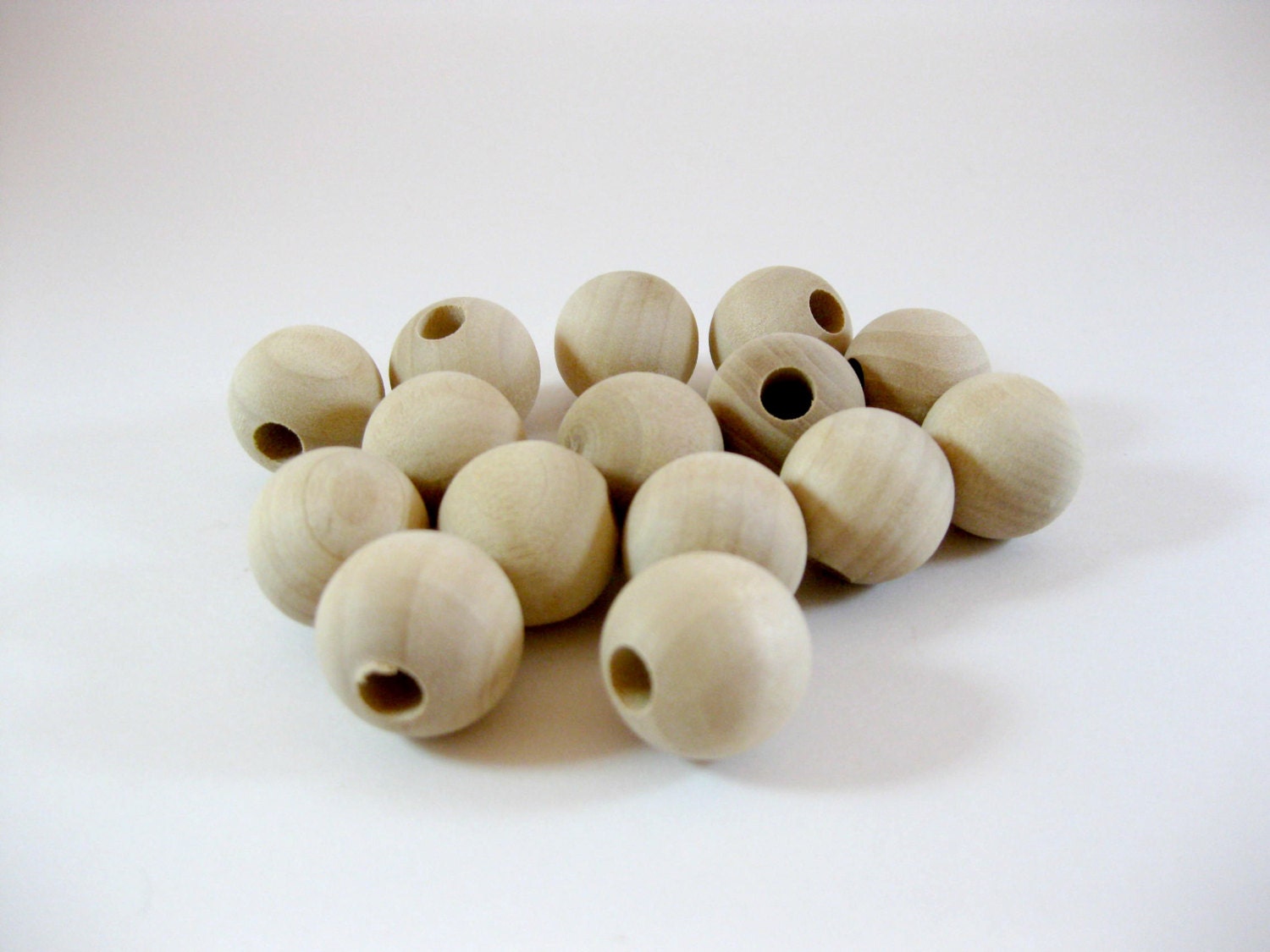 10 Unfinished Wooden Ball Dowel Caps 3/4 Inches by GreenBeanToys
